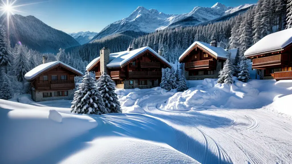 luxury ski resort in Swiss Alps