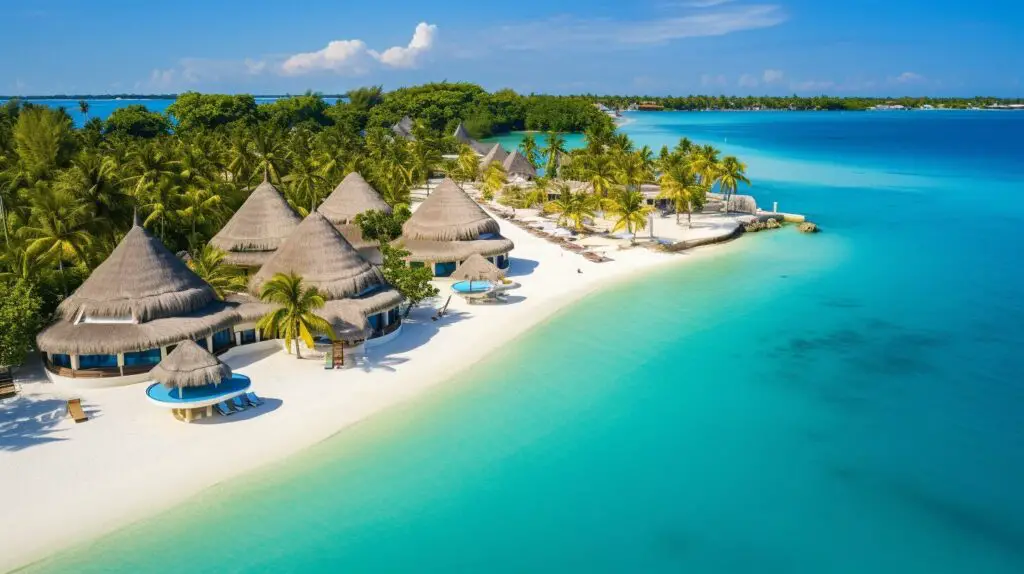 Luxury beach resorts in the Maldives